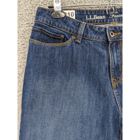 L.L. Bean Favorite Jean Bootcut Jeans Women‎ Size 12 Blue Straight Fit Pockets - Picture 7 of 12